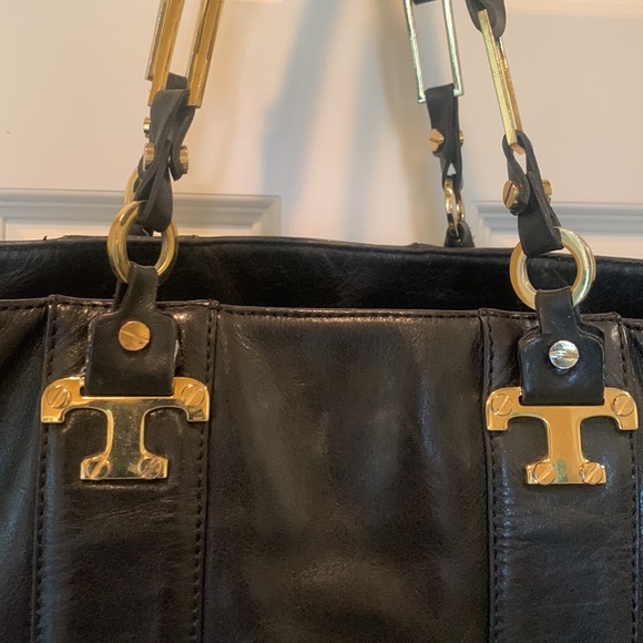 Tory Burch Black Nico East West Leather Tote with Gold Hardware - Picture 2 of 16